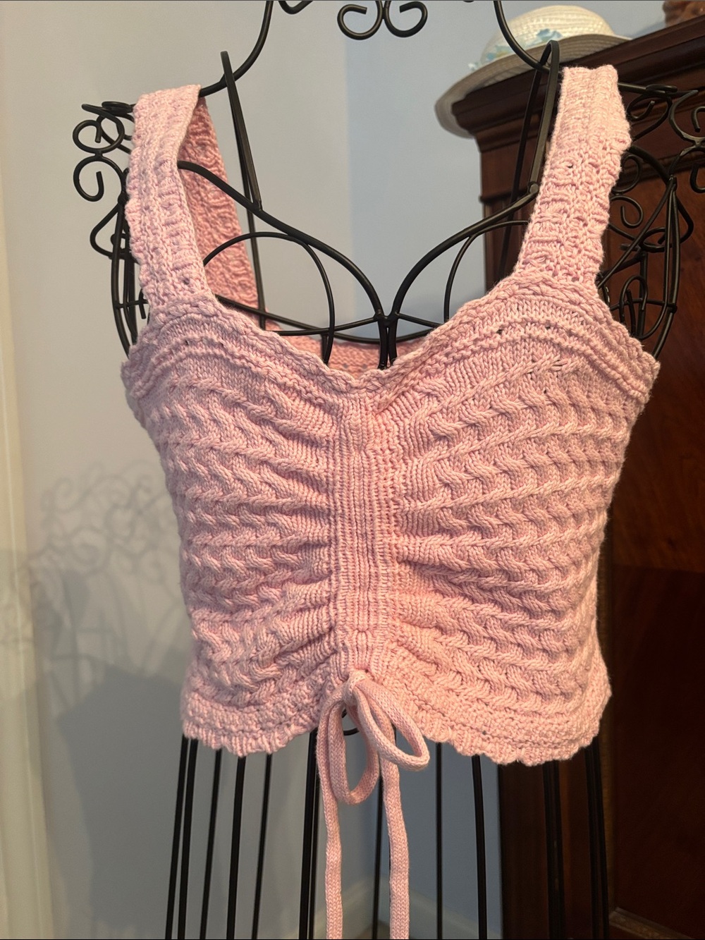 Hollister Pink Knit Cropped Tank Top